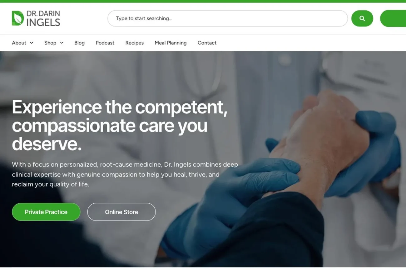 Dr. Darin Ingels website by Awespire Studios