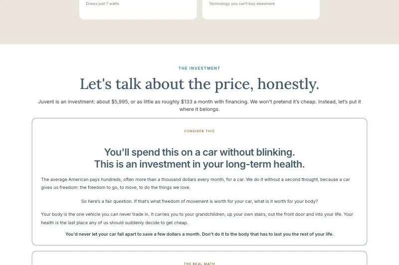 Pricing section
