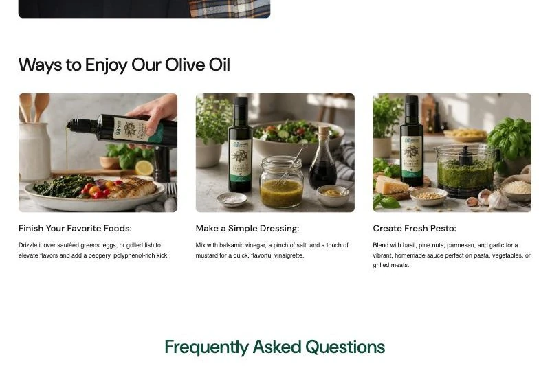 Ways to enjoy the olive oil