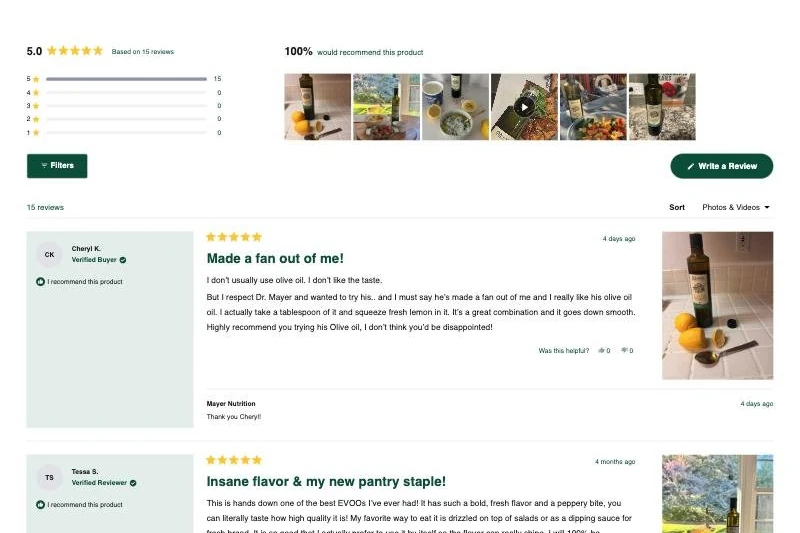 Customer reviews